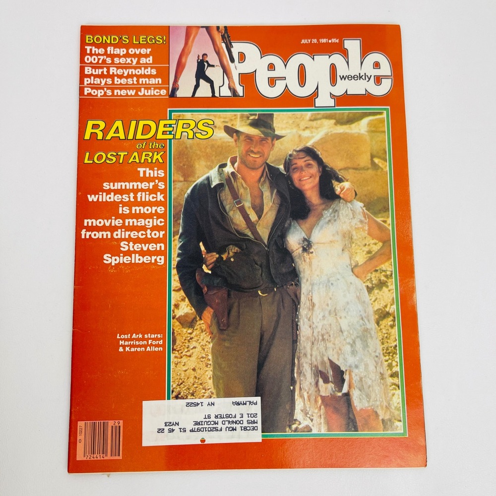 People Weekly Magazine July 20 1981 Raiders of the Lost Ark Harrison Ford Good